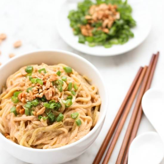 Peanut Sesame Zucchini Noodles