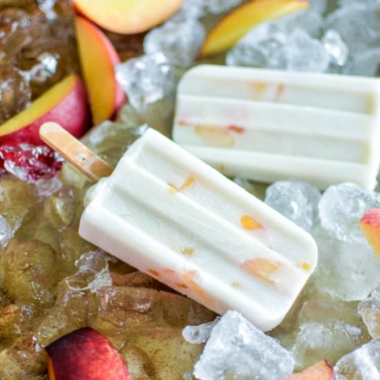 Peaches and Cream Ice Pops