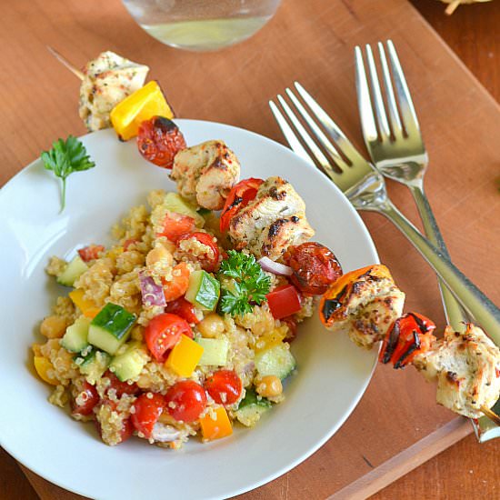 Quinoa Chickpea Greek Salad