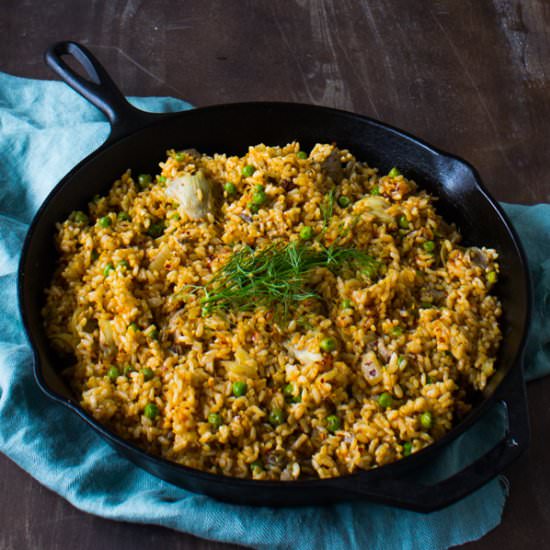 Vegan Fennel Paella
