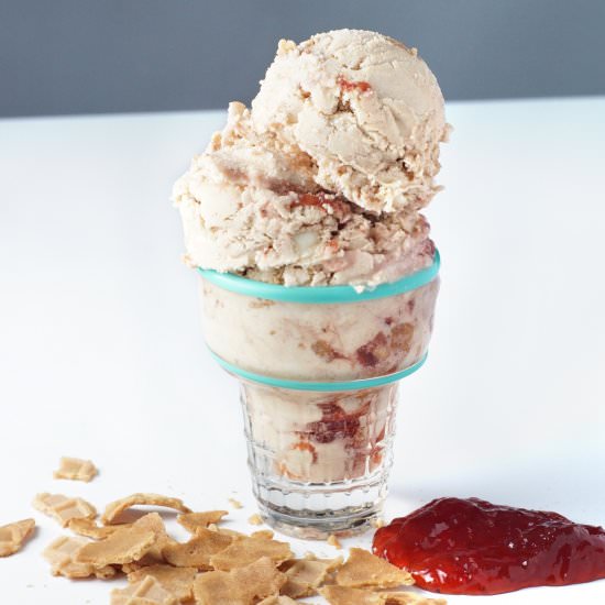 PB&J Ice Cream w/ White Chocolate