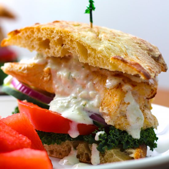 Greek Chicken Feta Burgers