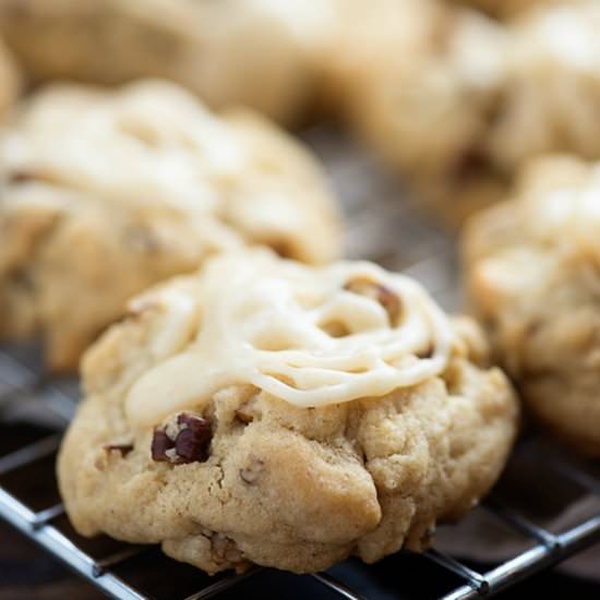 Brown Butter Glazed Pecan Cookies