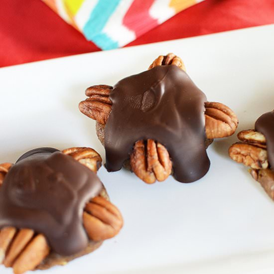 Guilt Free Chocolate Pecan Turtles