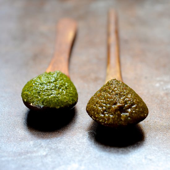 Rocket and walnut pesto