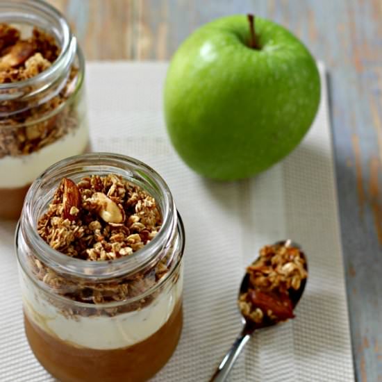 Layered Apple Crumble Jars