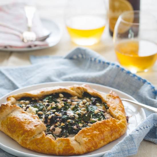 Kale and Beet Green Galette