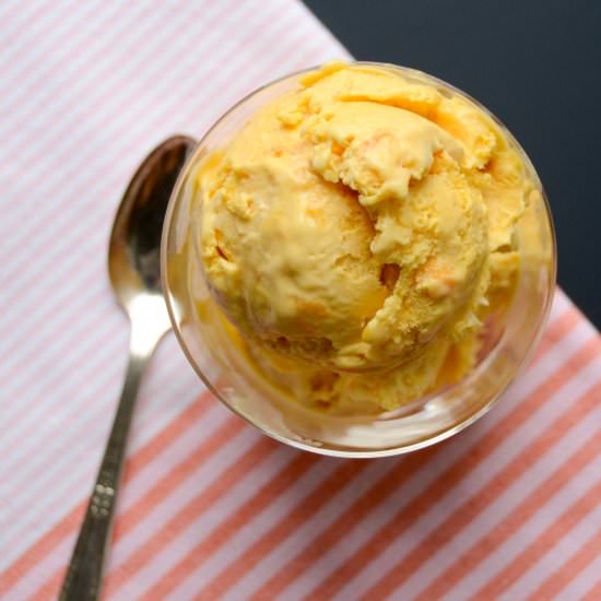 Coconut mango ice cream