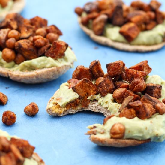 Roast Veg and Avocado Pita Pizzas