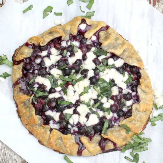 Blueberry Basil Goat Cheese Galette