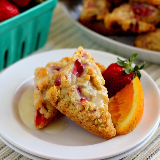 Mini Strawberry Orange Scones