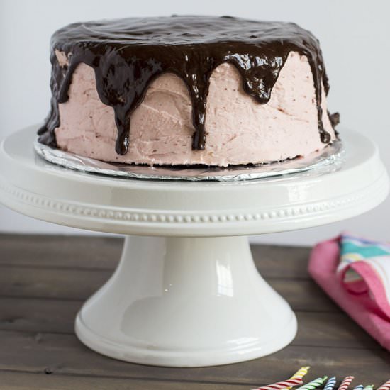 Chocolate Covered Strawberry Cake
