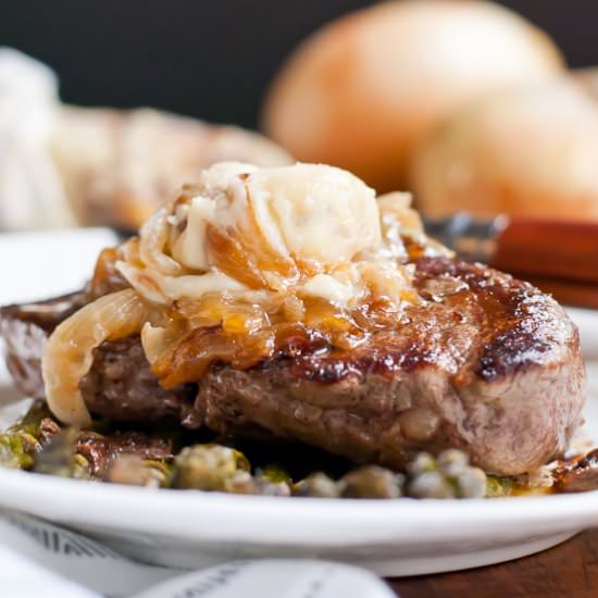 Filet Mignon and Blue Cheese Butter