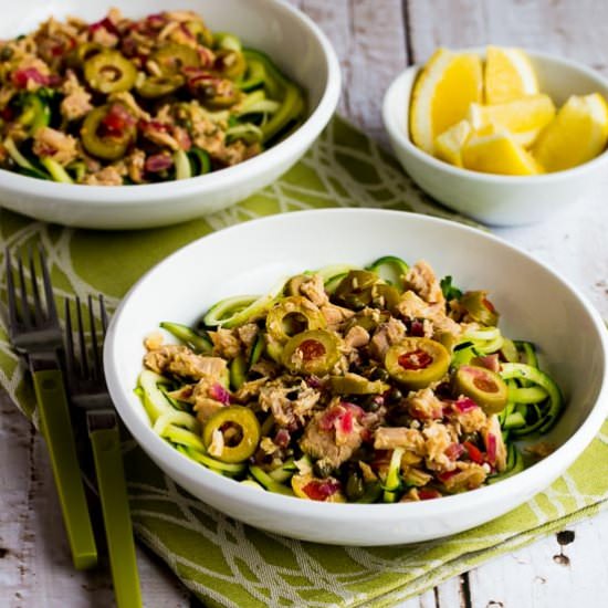 Zucchini Noodles with Tuna