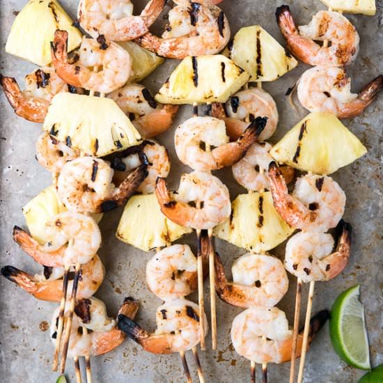 Grilled Thai Shrimp-Pineapple Kabob