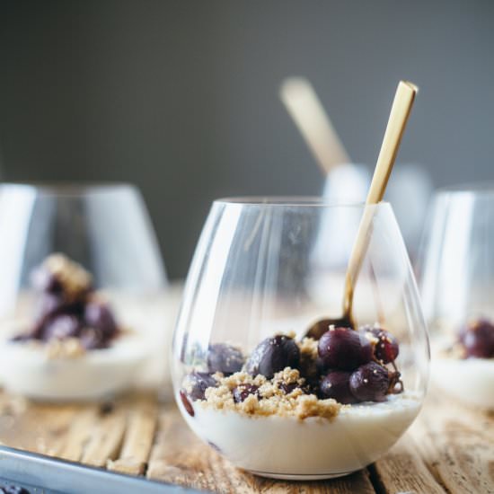 Roasted Grapes with Sweet Labneh