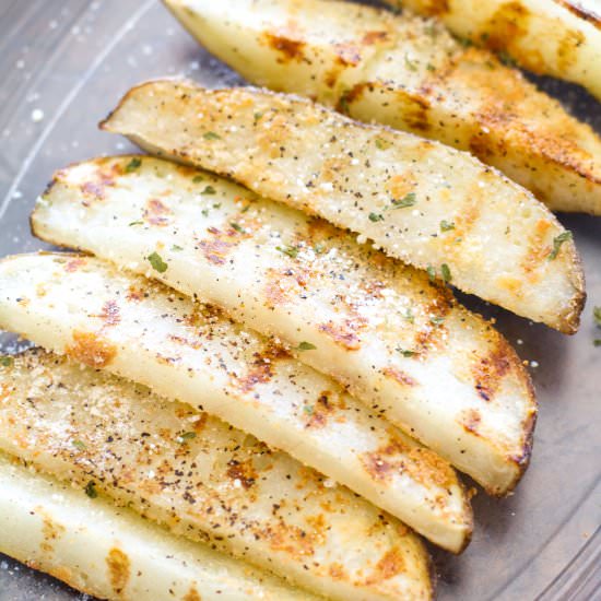 Grilled Black Pepper Potato Wedges