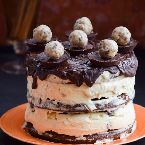 Peanut Butter Cup & No-Churn Cookie