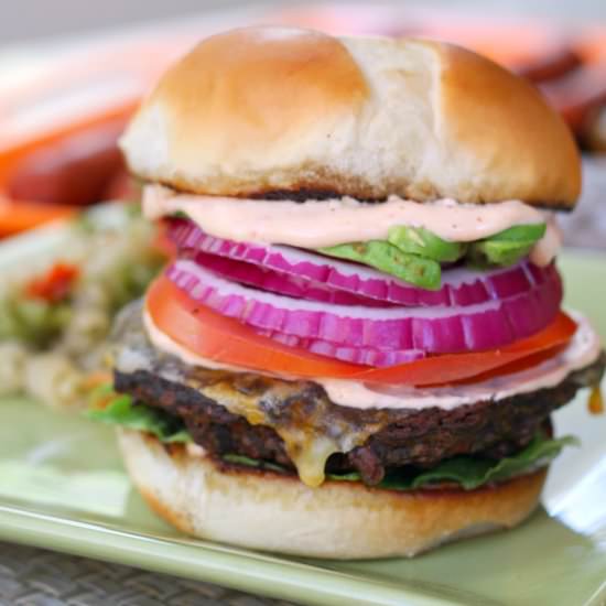 Black Bean Burgers & Chipotle Mayo