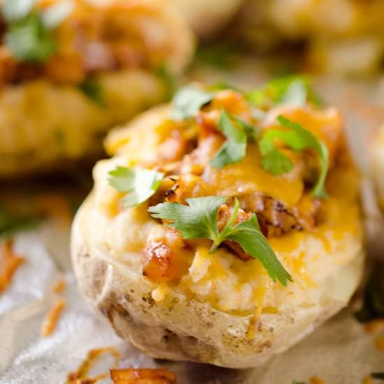 BBQ Chicken Twice Baked Potatoes