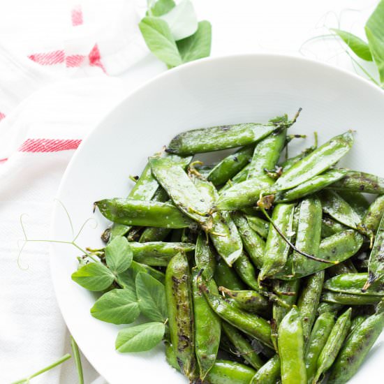 Grilled Peas in the Pod