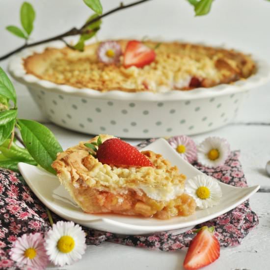 Rhubarb Tart with Strawberries