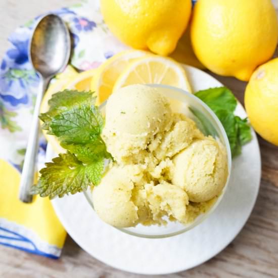 Lemon Balm Ice Cream