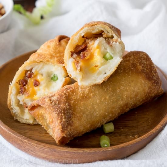 Loaded Baked Potato Egg Rolls