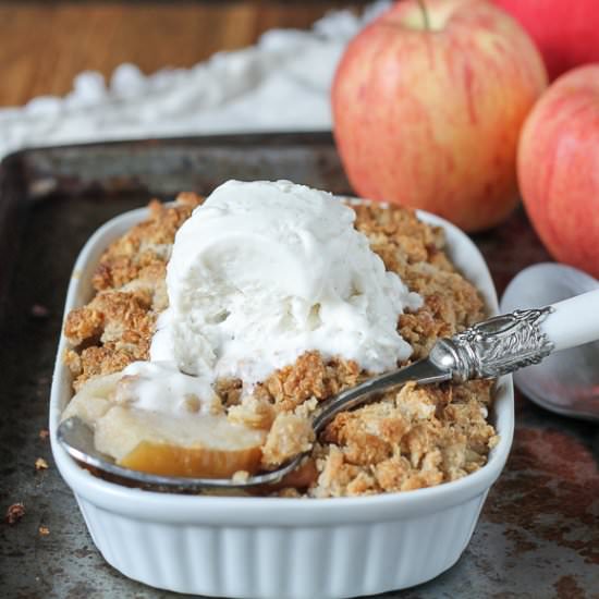 Small Serving Apple Crisp