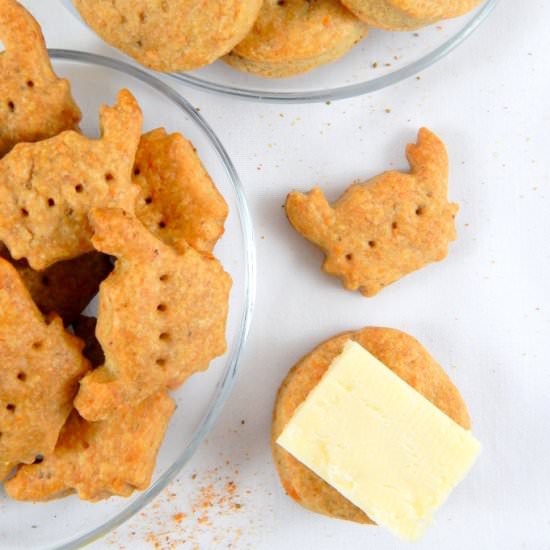 Cheddar, Beer & Old Bay Crackers