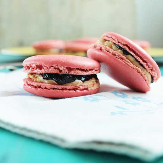 Macaron with Peanut Butter and Jelly