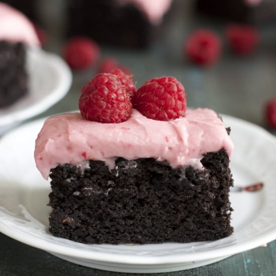 Brownies with Raspberry Frosting