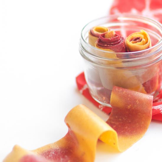 Peach Raspberry Fruit Leather
