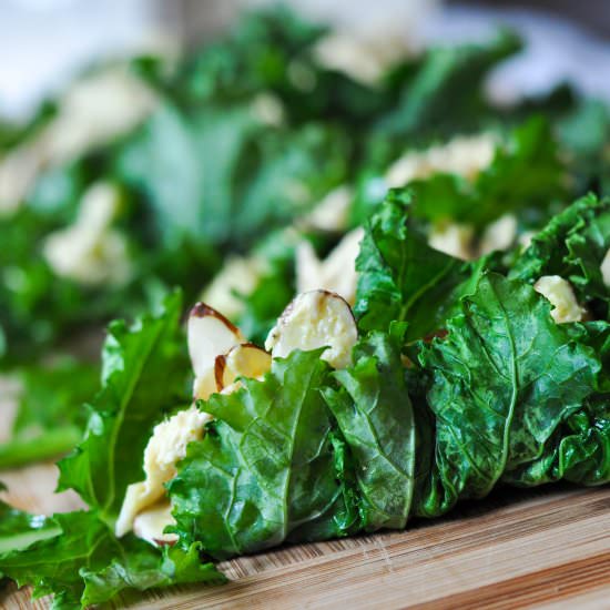Curry Chicken Salad Kale Wrappers