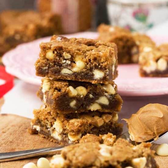 Biscoff & White Chocolate Blondies