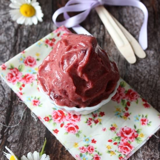 Banana and Cherry Ice Cream