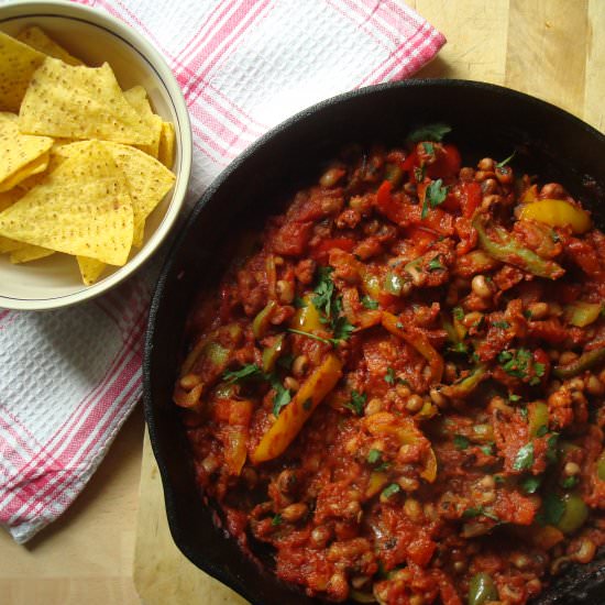 Refried Black Eye Peas Stew