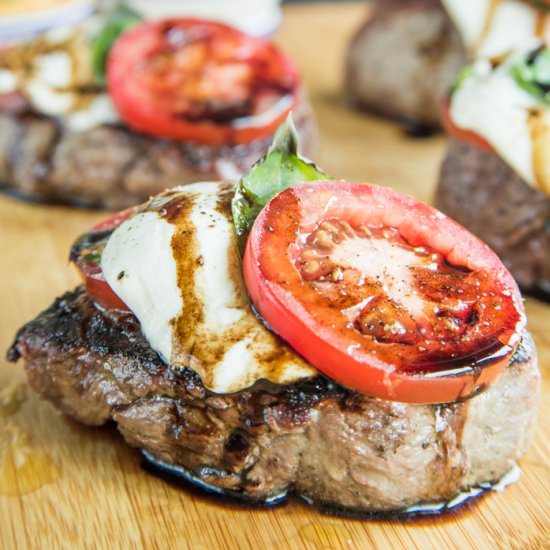 Caprese Grilled Filet Mignon