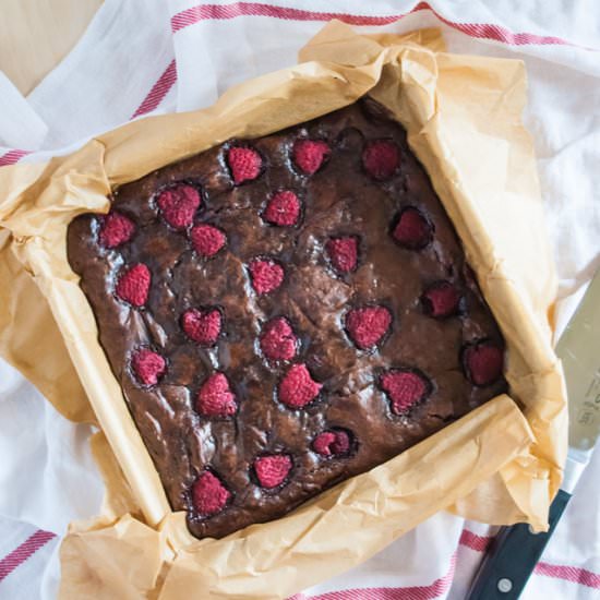 Fudgy Raspberry Brownies