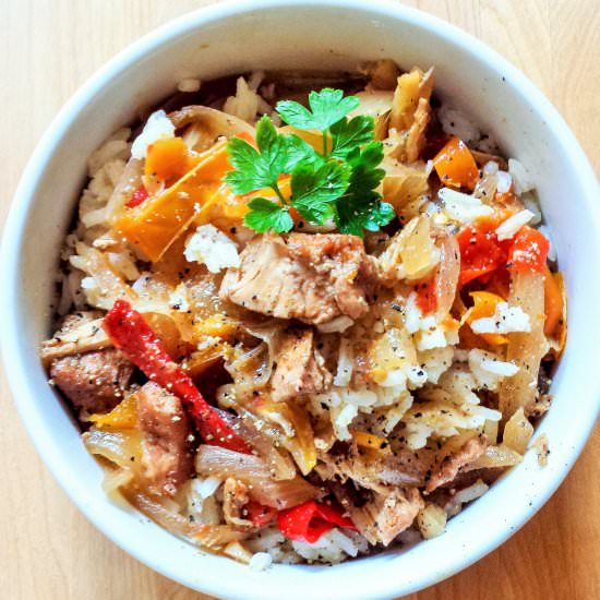 Slow Cooker Sweet Chicken & Peppers