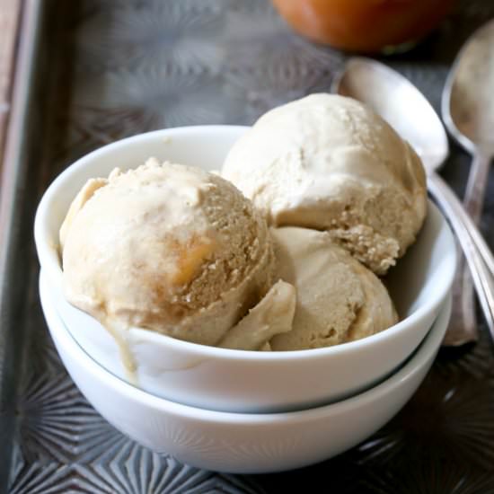 Coffee Caramel Swirl Ice Cream
