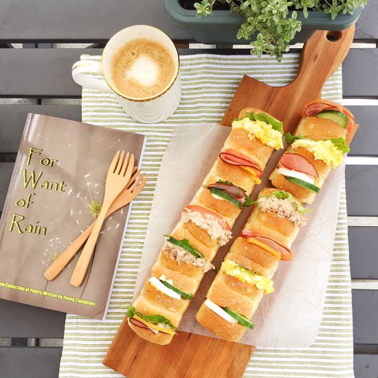 One Bite Pull Apart Sandwich