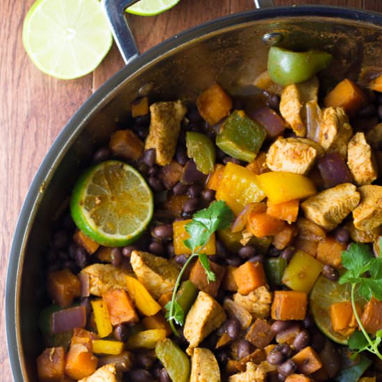 Chili-Lime Chicken & Sweet Potato Skillet