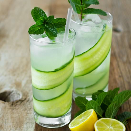 Cucumber-Mint Gin Fizz
