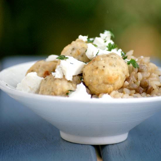 Greek Style Chicken Baked Meatballs