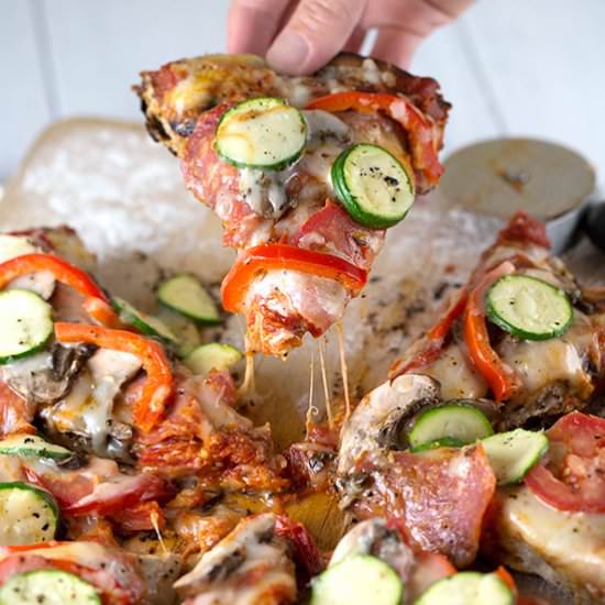Barbecue Grilled Pepperoni Pizza