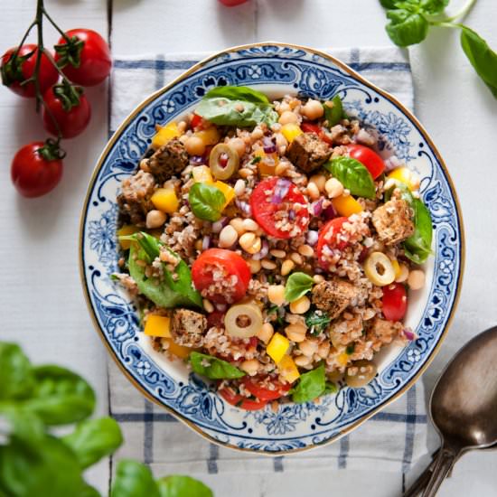 Vegan italian style salad