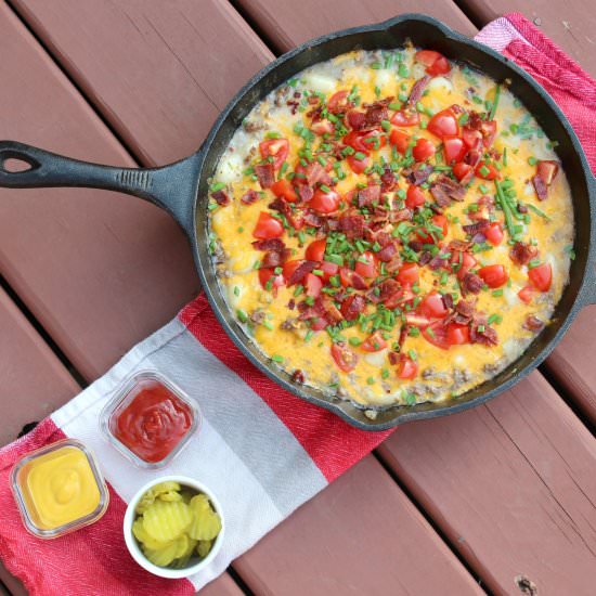 Bacon Cheeseburger Gnocchi Skillet