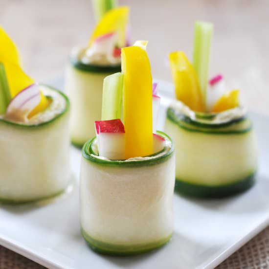 Raw Cucumber Roll-Ups