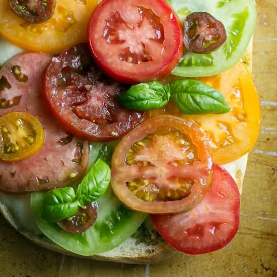 Heirloom Tomato Caprese Toast